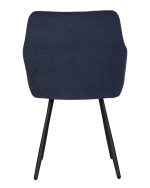 Стул обеденный DOBRIN ROBY, ЭМАЛЬ ЧЕРНЫЙ МУАР велюр Catania Dark Blue — изображение 5
