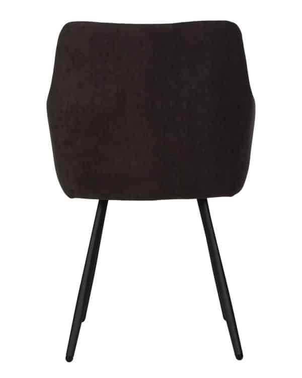 Стул обеденный DOBRIN ROBY, ЭМАЛЬ ЧЕРНЫЙ МУАР велюр Catania Espresso — изображение 5