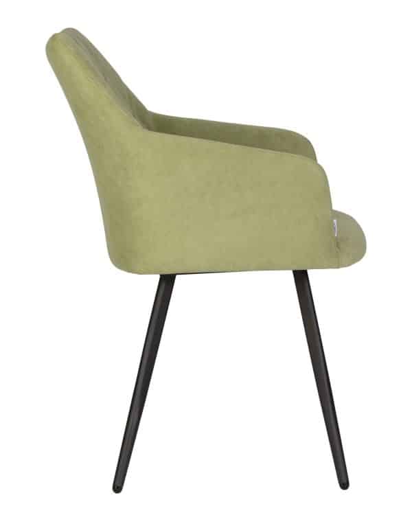 Стул обеденный DOBRIN ROBY, ЭМАЛЬ ЧЕРНЫЙ МУАР велюр Catania Forest — изображение 3