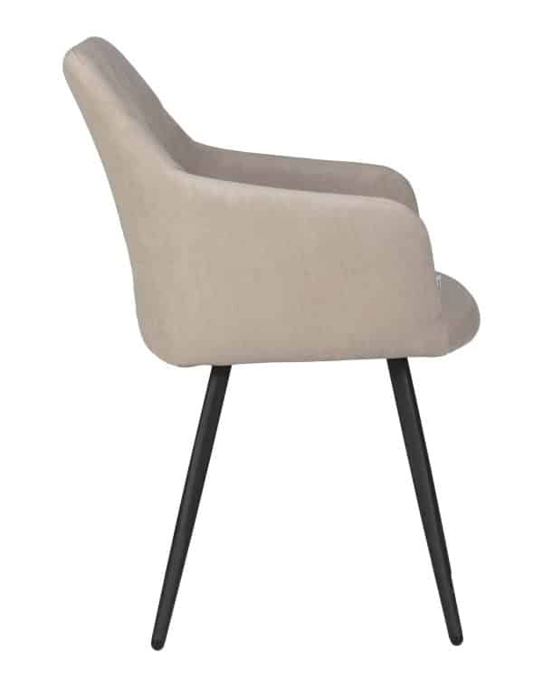 Стул обеденный DOBRIN ROBY, ЭМАЛЬ ЧЕРНЫЙ МУАР велюр Catania Humus — изображение 3