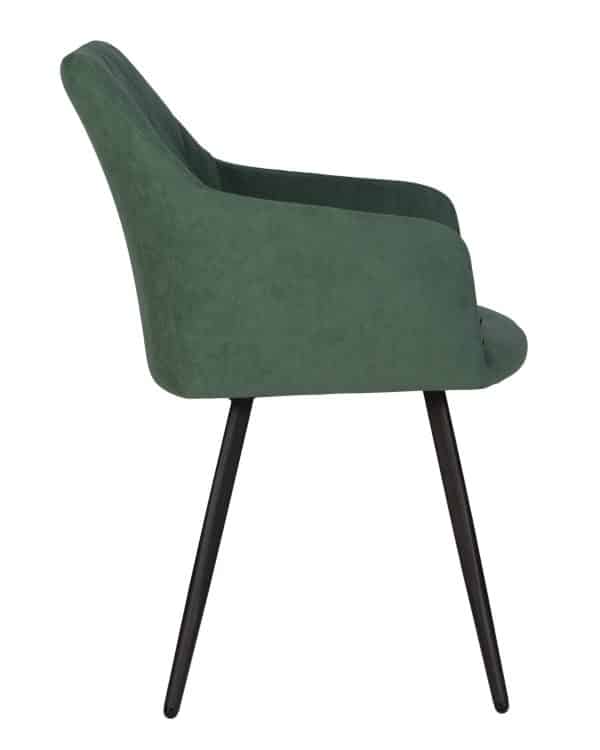 Стул обеденный DOBRIN ROBY, ЭМАЛЬ ЧЕРНЫЙ МУАР велюр Catania Izumrud — изображение 3