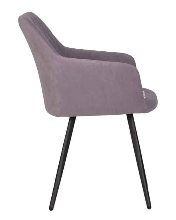 Стул обеденный DOBRIN ROBY, ЭМАЛЬ ЧЕРНЫЙ МУАР велюр Catania Lavender — изображение 3
