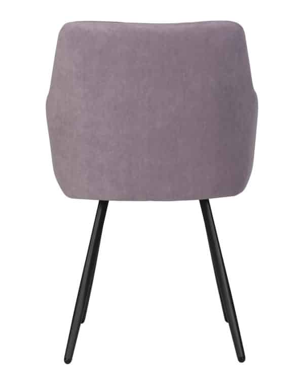 Стул обеденный DOBRIN ROBY, ЭМАЛЬ ЧЕРНЫЙ МУАР велюр Catania Lavender — изображение 5