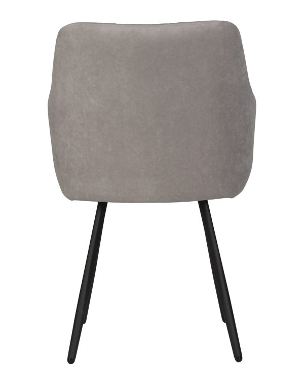 Стул обеденный DOBRIN ROBY, ЭМАЛЬ ЧЕРНЫЙ МУАР велюр Catania Smoke — изображение 5