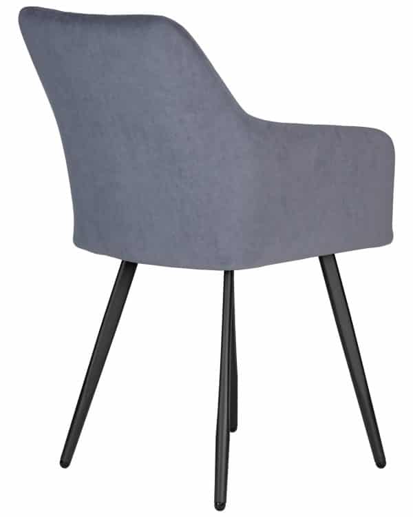 Стул обеденный DOBRIN ROBY, ЭМАЛЬ ЧЕРНЫЙ МУАР велюр Catania Steel — изображение 4