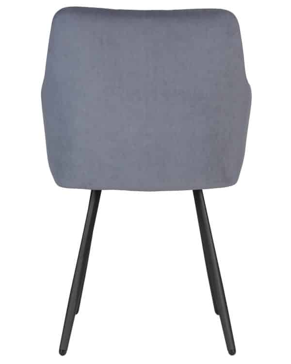 Стул обеденный DOBRIN ROBY, ЭМАЛЬ ЧЕРНЫЙ МУАР велюр Catania Steel — изображение 5