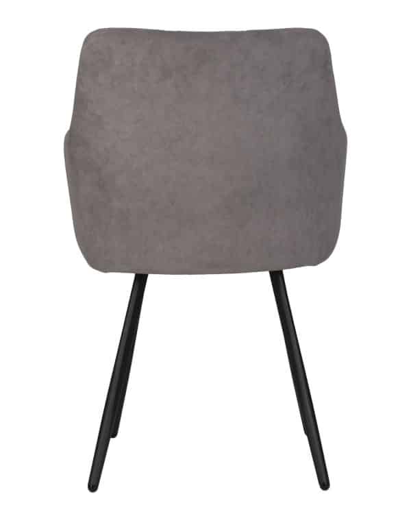 Стул обеденный DOBRIN ROBY, ЭМАЛЬ ЧЕРНЫЙ МУАР велюр Catania Stone — изображение 5