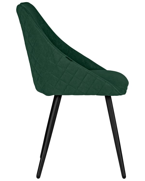 Стул обеденный DOBRIN STELLA, ЭМАЛЬ ЧЕРНЫЙ МУАР велюр Catania Izumrud — изображение 3