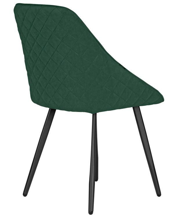 Стул обеденный DOBRIN STELLA, ЭМАЛЬ ЧЕРНЫЙ МУАР велюр Catania Izumrud — изображение 4