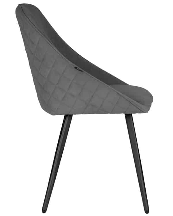 Стул обеденный DOBRIN STELLA, ЭМАЛЬ ЧЕРНЫЙ МУАР велюр Catania Stone — изображение 3