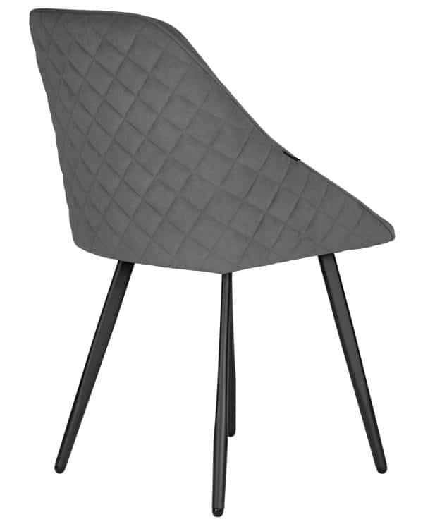 Стул обеденный DOBRIN STELLA, ЭМАЛЬ ЧЕРНЫЙ МУАР велюр Catania Stone — изображение 4