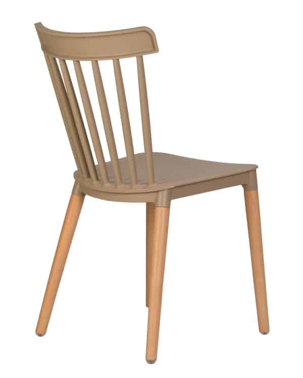Стул обеденный DOBRIN THEO, ножки светлый бук, цвет бежевый (GR-03) — изображение 4