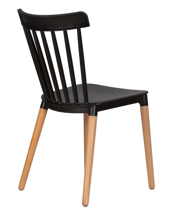 Стул обеденный DOBRIN THEO, ножки светлый бук, цвет черный (B-03) — изображение 4