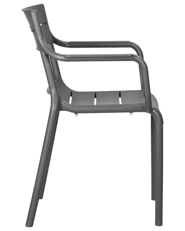 Стул обеденный DOBRIN TIM ARM, темно-серый (GR-04) — изображение 3