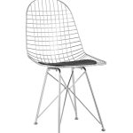 Стул обеденный Eiffel хромированный с черной подушкой