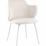 Стул обеденный Eira вельвет белый