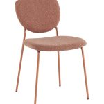 Стул обеденный Gigi коричневый букле розовые ножки