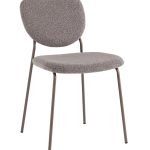 Стул обеденный Gigi тёмно-серый букле серые ножки