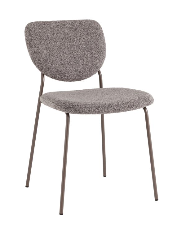 Стул обеденный Gigi тёмно-серый букле серые ножки