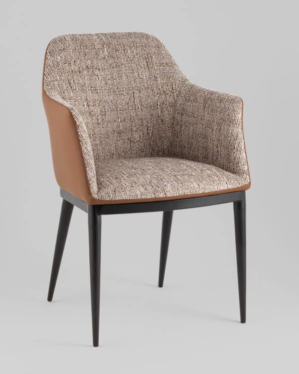 Стул обеденный Itan NC коричневый с коричневой экокожей — изображение 2