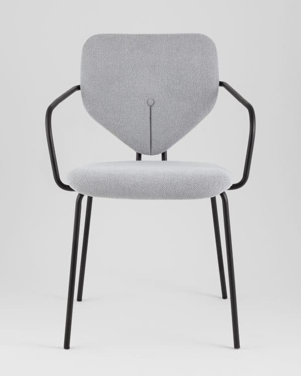 Стул обеденный Masey с подлокотниками серый — изображение 3