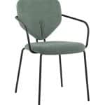 Стул обеденный Masey с подлокотниками зеленый