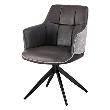 Стул обеденный Naya серый экокожа букле