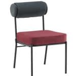 Стул обеденный Ponpoun тёмно-серый бордо