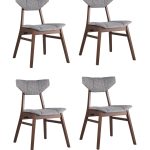 Стул обеденный TOR серый набор 4 шт. массив дерева