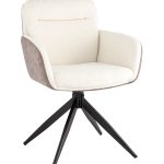 Стул обеденный Waldo молочный c бежевой экокожей