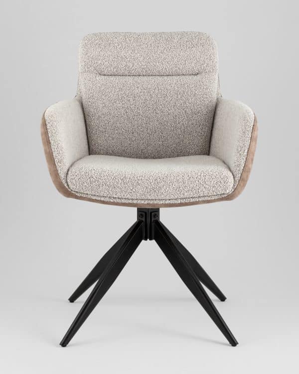 Стул обеденный Waldo светло-серый c бежевой экокожей — изображение 3