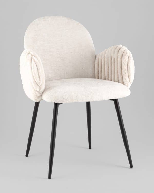 Стул обеденный Wave Stripes букле светло-серый — изображение 2