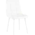 Стул Одди экокожа белый белые ножки