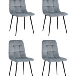 Стул Одди велюр серый 4 шт.