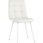 Стул Oliver экокожа белый белые ножки