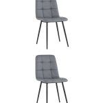 Стул Oliver экокожа серый 2 шт.