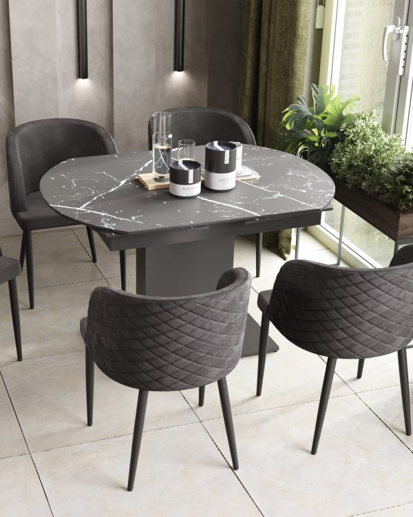 Стул Оскар велюр серый — изображение 3