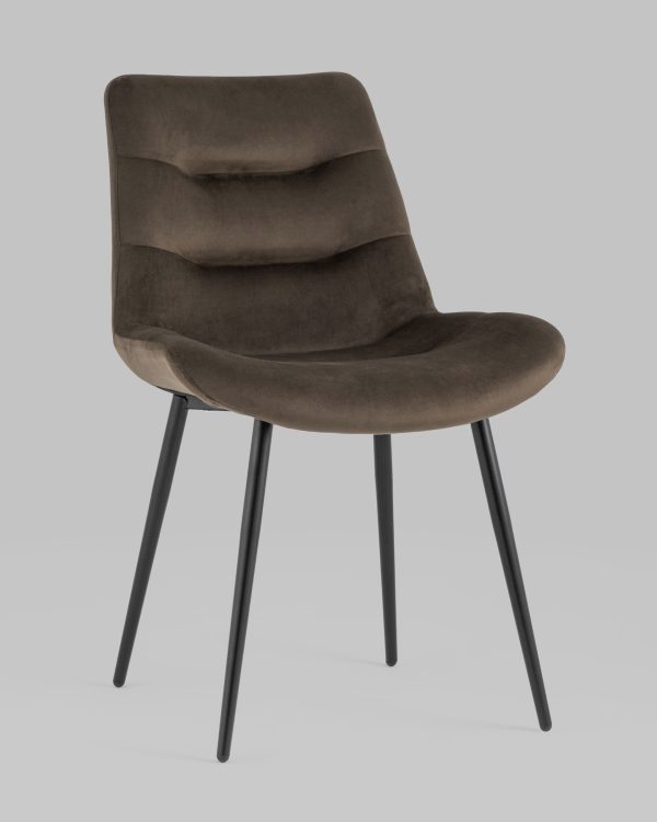 Стул Остин велюр тёмно-коричневый — изображение 2