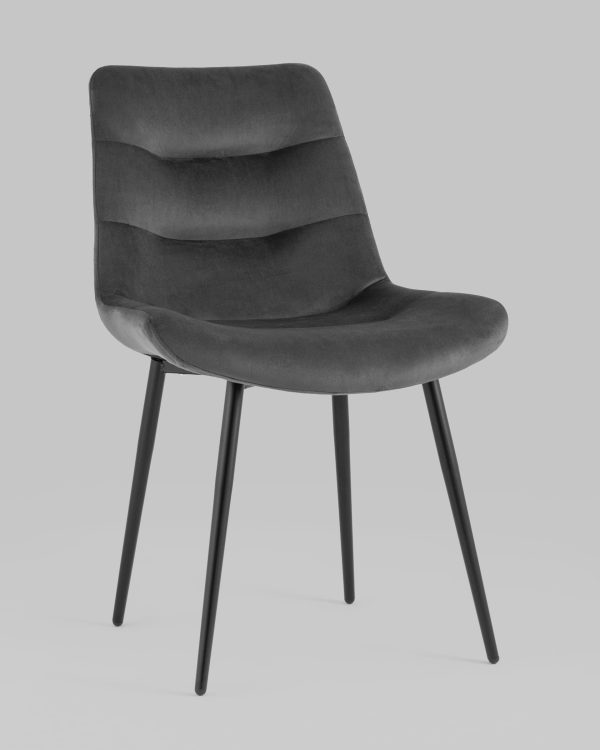 Стул Остин велюр тёмно-серый — изображение 2