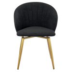 Стул Paola графит, матовое золото, на поворотном механизме — изображение 4