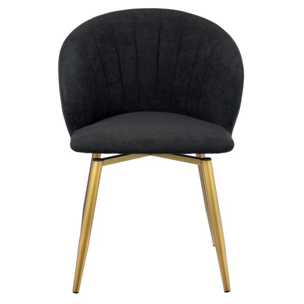 Стул Paola графит, матовое золото, на поворотном механизме — изображение 4