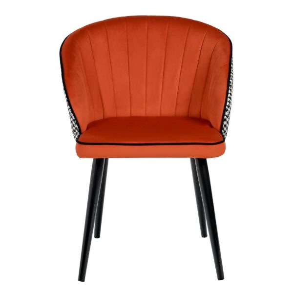 stul-paola-oranzhevyj-s-zhakkardom-1 Стул Paola оранжевый с жаккардом — изображение 2