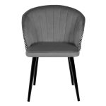 Стул Paola тёмно-серый с жаккардом — изображение 2