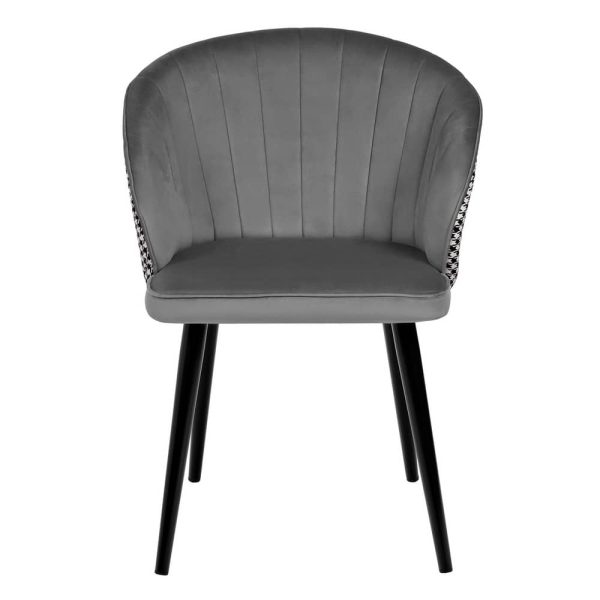 Стул Paola тёмно-серый с жаккардом — изображение 2