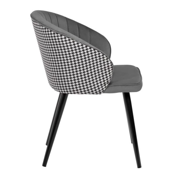Стул Paola тёмно-серый с жаккардом — изображение 3
