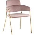 Стул Полин велюр розовый
