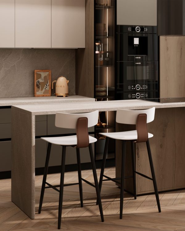 Стул полубарный ANT белый — изображение 3