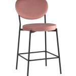 Стул полубарный Барбара NEW велюр пыльно-розовый