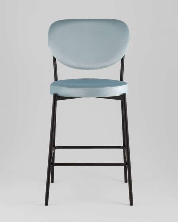 Стул полубарный Барбара NEW велюр серо-голубой NC — изображение 3