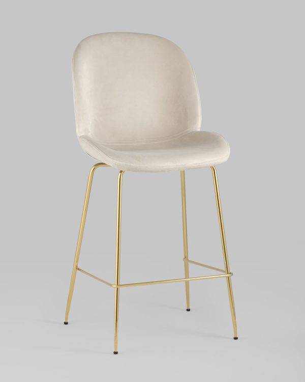 Стул полубарный Beetle со спинкой бежевый — изображение 2